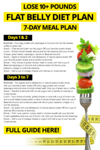 7-Day Flat Belly Diet Plan For Women (Lose 10+ Pounds)